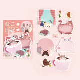 Foil Stamping "Cat Diary" Memo Flake Stickers / Background Music - bungu
