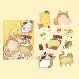 Foil Stamping "Cat Diary" Memo Flake Stickers / Background Music - bungu