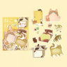 Foil Stamping "Cat Diary" Memo Flake Stickers / Background Music - bungu