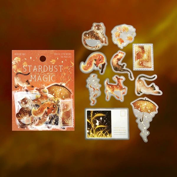 Foil Stamping "Stardust Magic" Clear Stickers / Background Music - bungu