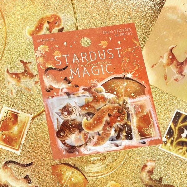 Foil Stamping "Stardust Magic" Clear Stickers / Background Music - bungu