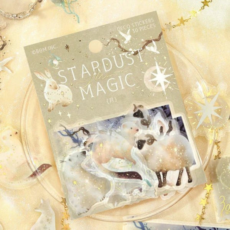 Foil Stamping "Stardust Magic" Clear Stickers / Background Music - bungu