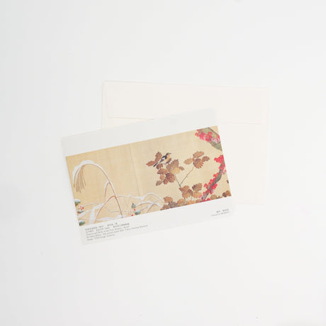 Four Seasons Flowers and Birds Scroll Greeting Card / Benrido - bungu