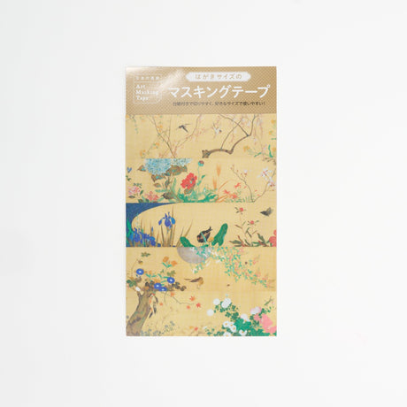 Four Seasons Flowers and Birds Scroll Postcard Size Masking Tape Sticker / Benrido - bungu