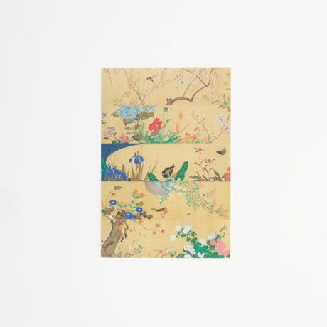 Four Seasons Flowers and Birds Scroll Postcard Size Masking Tape Sticker / Benrido - bungu