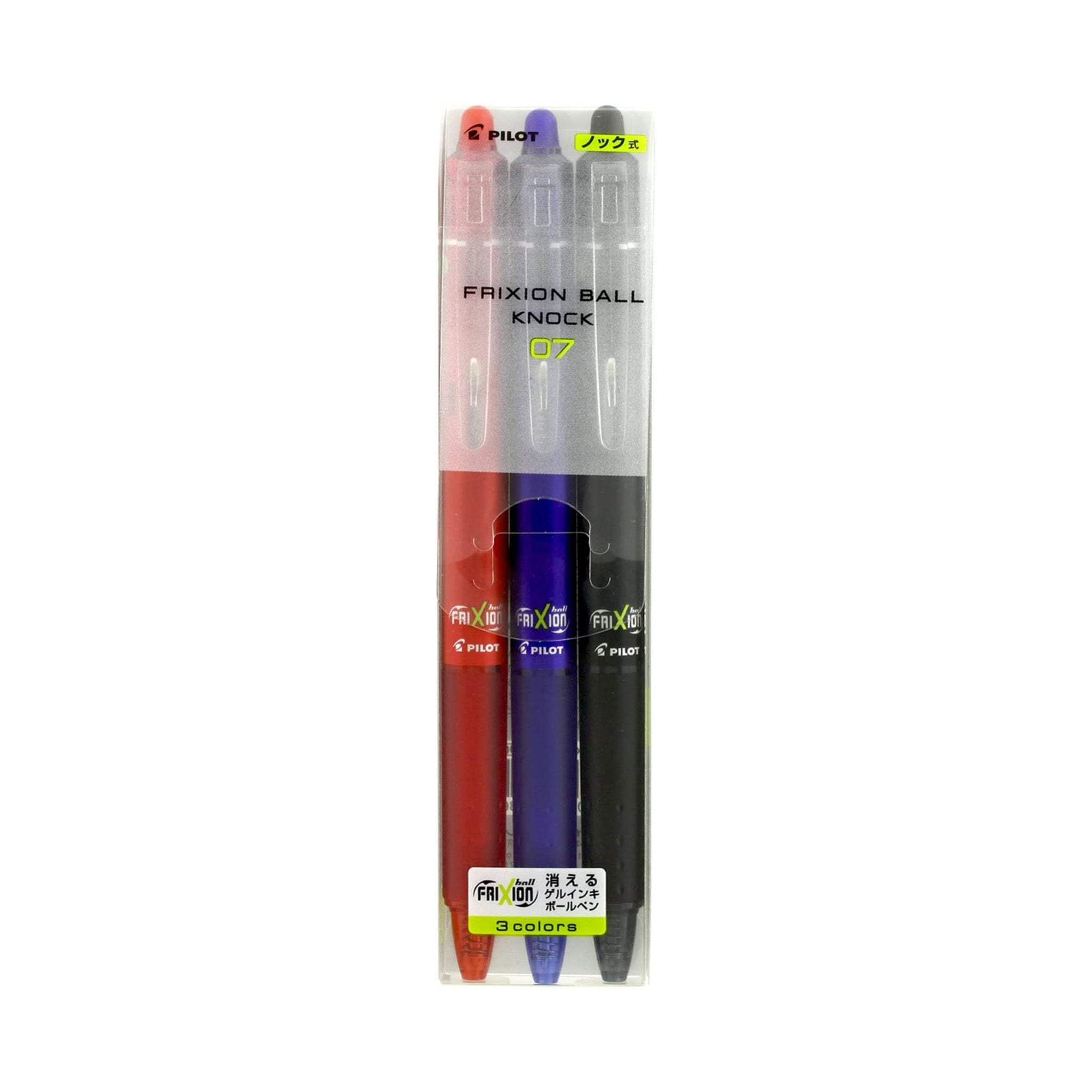 Frixion Ball Knock Erasable Ballpoint Pen 3 Color Set / Pilot – bungu