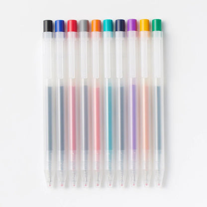 Gel Ink Ballpoint Click Pen 10 Color Set / MUJI - bungu