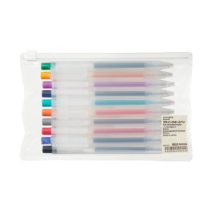 Gel Ink Ballpoint Click Pen 10 Color Set / MUJI - bungu