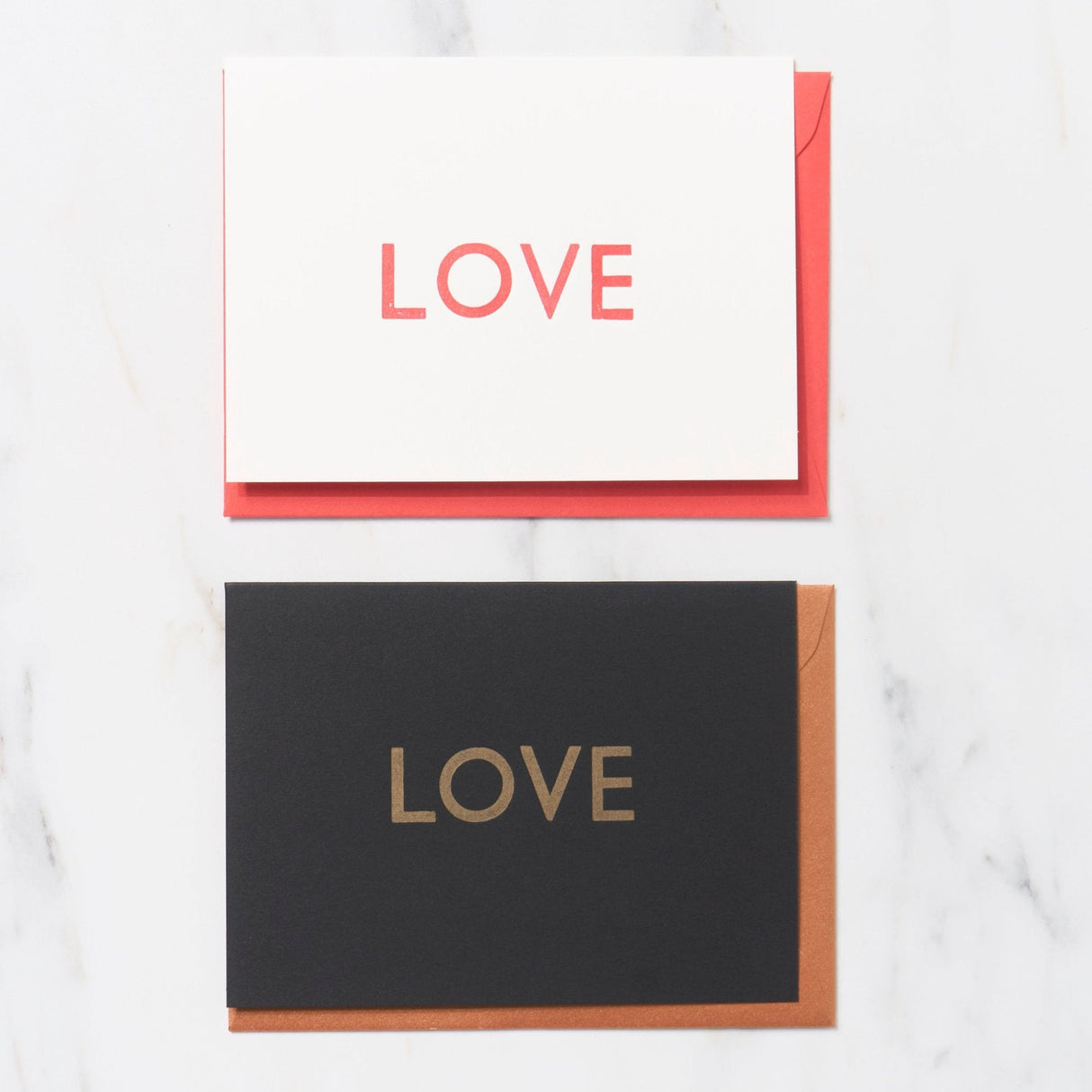 Gill Sans 1 Word Greeting Cards / Letterpress Letters - bungu