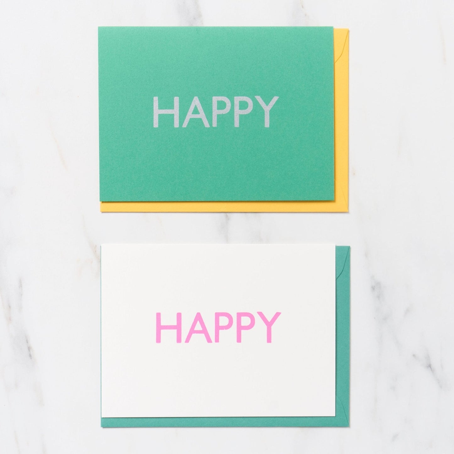 Gill Sans 1 Word Greeting Cards / Letterpress Letters - bungu