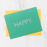 Gill Sans 1 Word Greeting Cards / Letterpress Letters - bungu