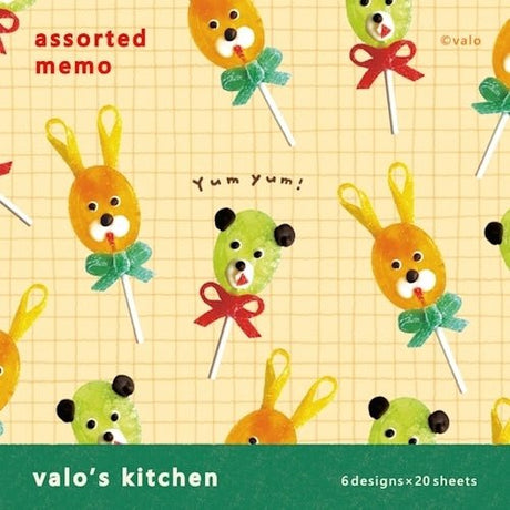 Gochisou valo 6-Design Assorted Memo / Furukawashiko - bungu