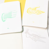 Goo Choki Paa 3 Notebook Set - Analogical / Letterpress Letters - bungu