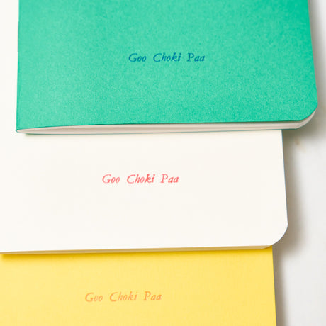 Goo Choki Paa 3 Notebook Set - Analogical / Letterpress Letters - bungu