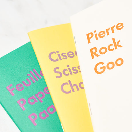 Goo Choki Paa 3 Notebook Set - Complementary / Letterpress Letters - bungu