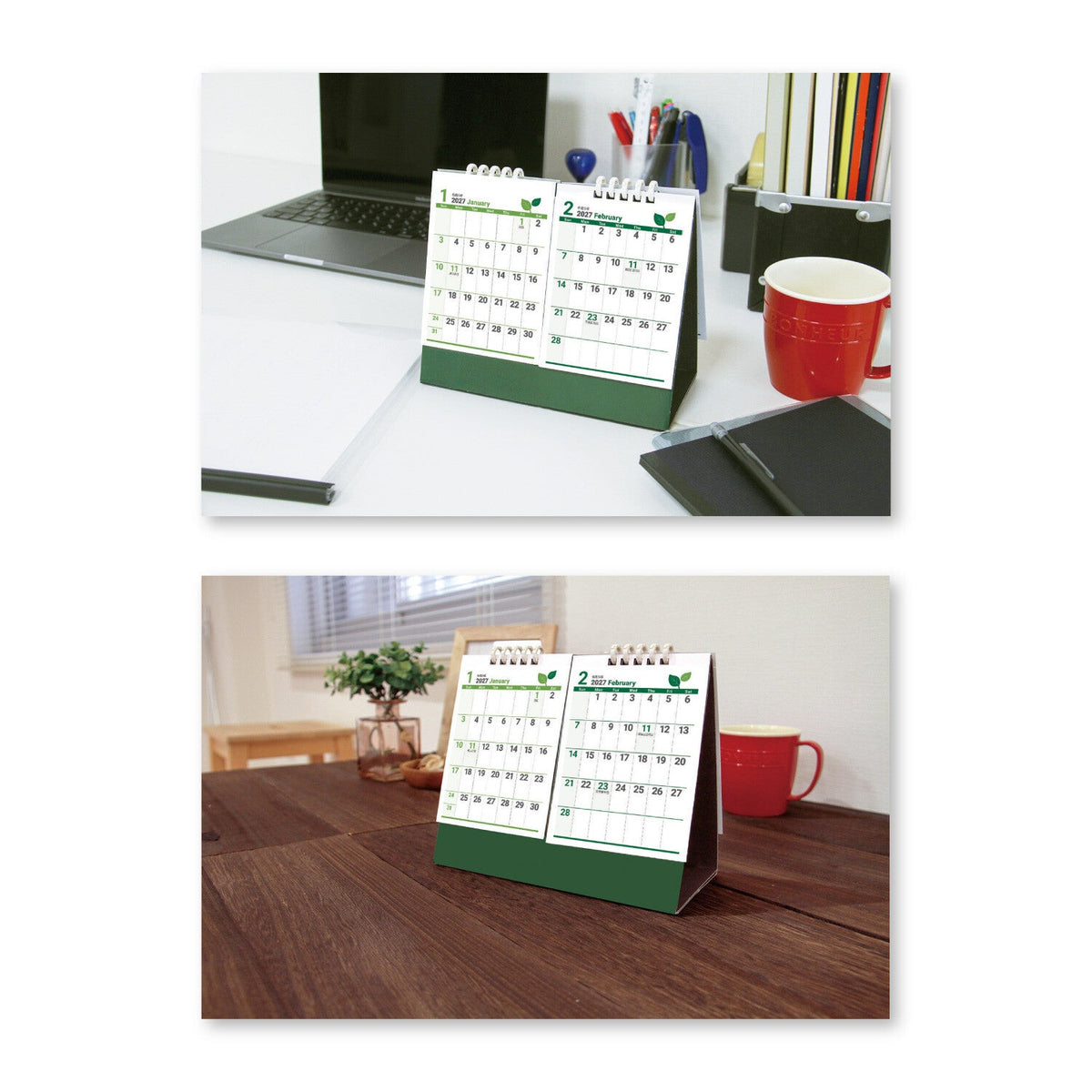 Green Days Separate Desk Calendar 2027 / Shin Nihon Calendar - bungu