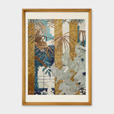 [Limited] Art Touch Kazuko Furuta A3 Art Poster with Teak Frame / TOUCH & FLOW