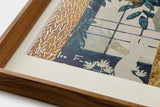 [Limited] Art Touch Kazuko Furuta A3 Art Poster with Teak Frame / TOUCH & FLOW