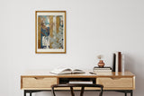 [Limited] Art Touch Kazuko Furuta A3 Art Poster with Teak Frame / TOUCH & FLOW
