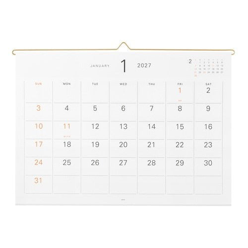 Hanger Calendar 2027 / MIDORI - bungu