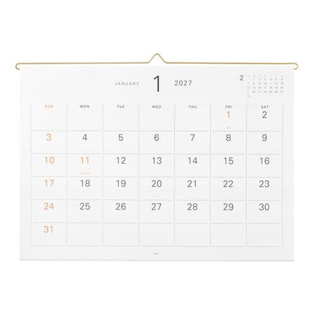 Hanger Calendar 2027 / MIDORI - bungu