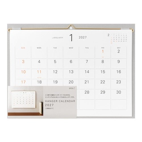 Hanger Calendar 2027 / MIDORI - bungu