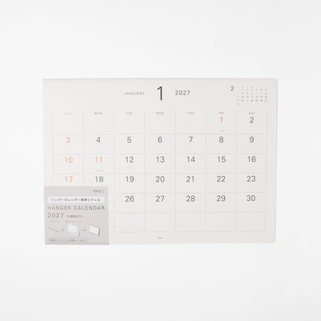 Hanger Calendar 2027 / MIDORI - bungu