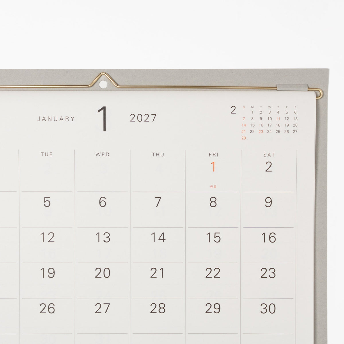 Hanger Calendar 2027 / MIDORI - bungu
