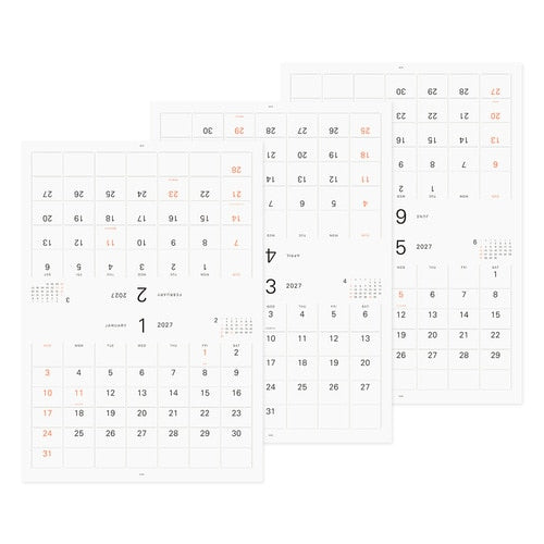 Hanger Calendar 2027 / MIDORI