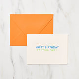 "Happy Birthday It's Your Day!" Greeting Cards / Letterpress Letters - bungu