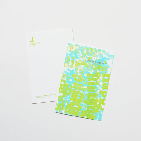 Happy Birthday Letter Stamp Card / Letterpress Letters - bungu