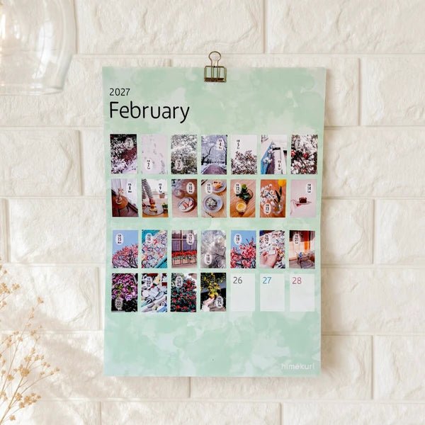 himekuri Mini Wall Calendar Mount Sheet 2027 / himekuri - bungu