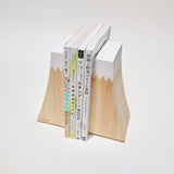Hinoki Wood Mt. Fuji Bookend / Cypress Japan - bungu