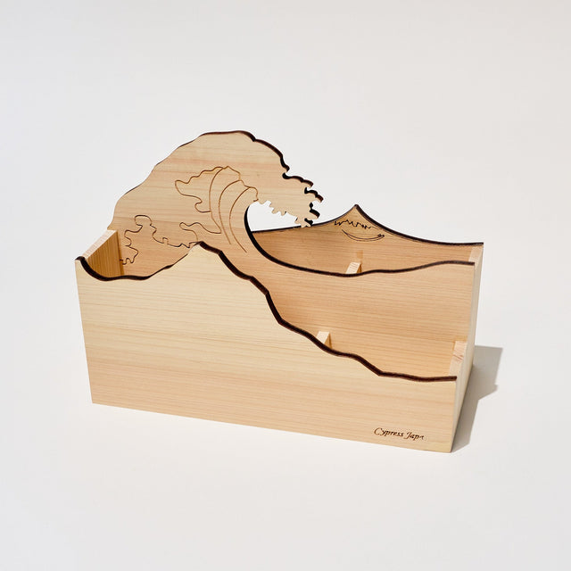 Hinoki Wood Multi - Stand Desktop Organizer / Cypress Japan - bungu