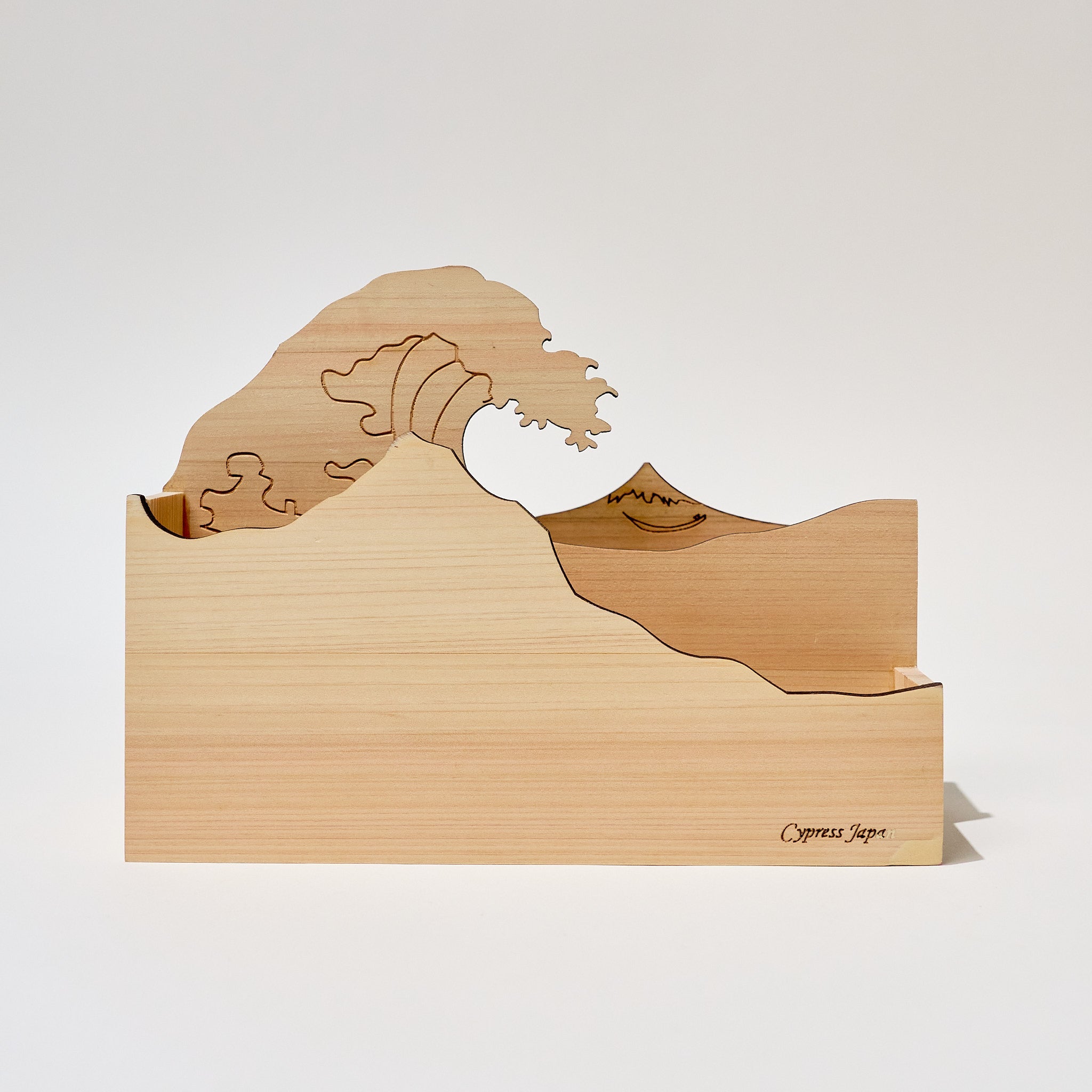 Hinoki Wood Multi-Stand Desktop Organizer / Cypress Japan – bungu