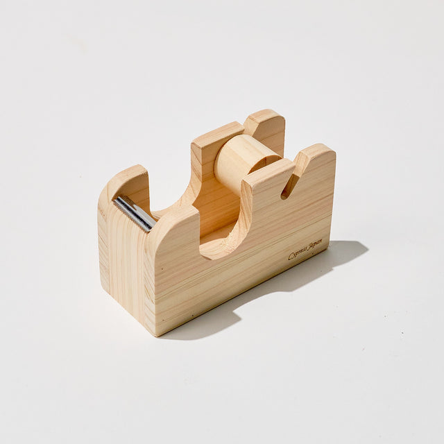 Hinoki Wood Tape Cutter / Cypress Japan - bungu