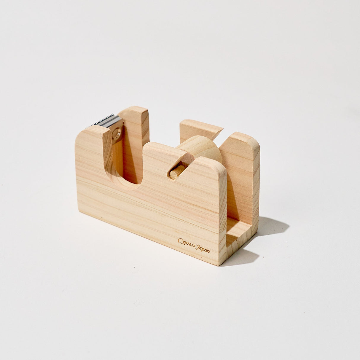 Hinoki Wood Tape Cutter / Cypress Japan - bungu