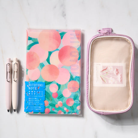 HITOTOKI Journal Set - Peach Blush Pink - bungu