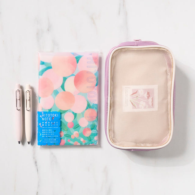 HITOTOKI Journal Set - Peach Blush Pink - bungu