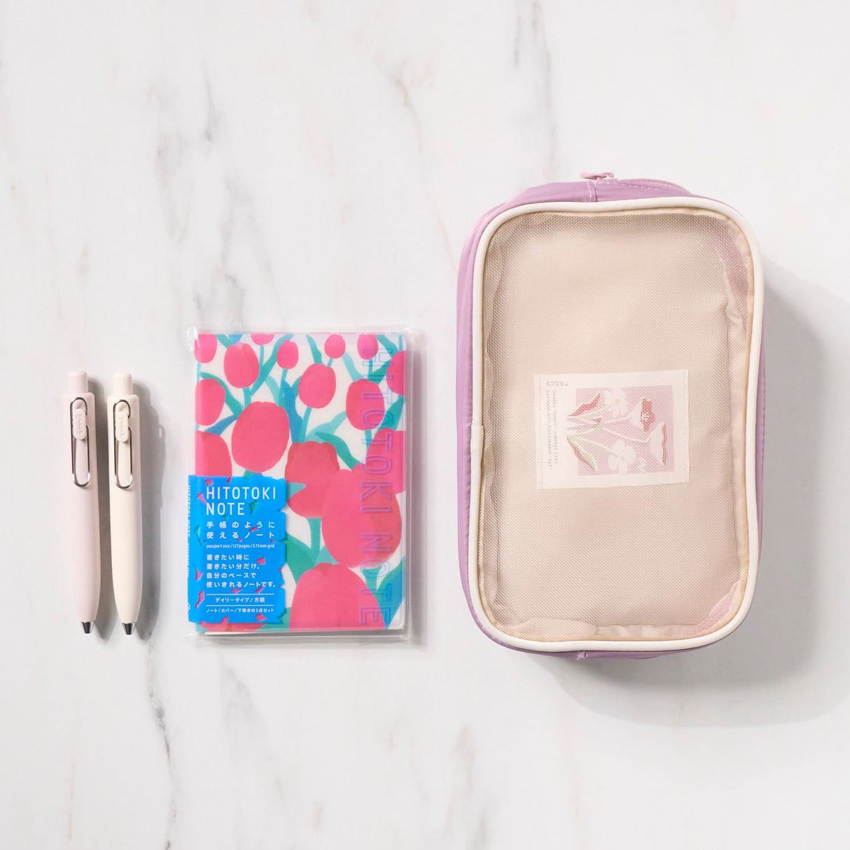 HITOTOKI Journal Set - Tulip Blush Pink - bungu