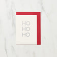 Ho Ho Ho Christmas Card / Letterpress Letters - bungu