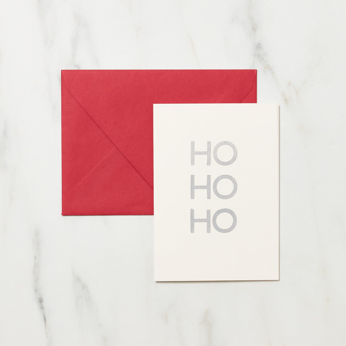 Ho Ho Ho Christmas Card / Letterpress Letters - bungu