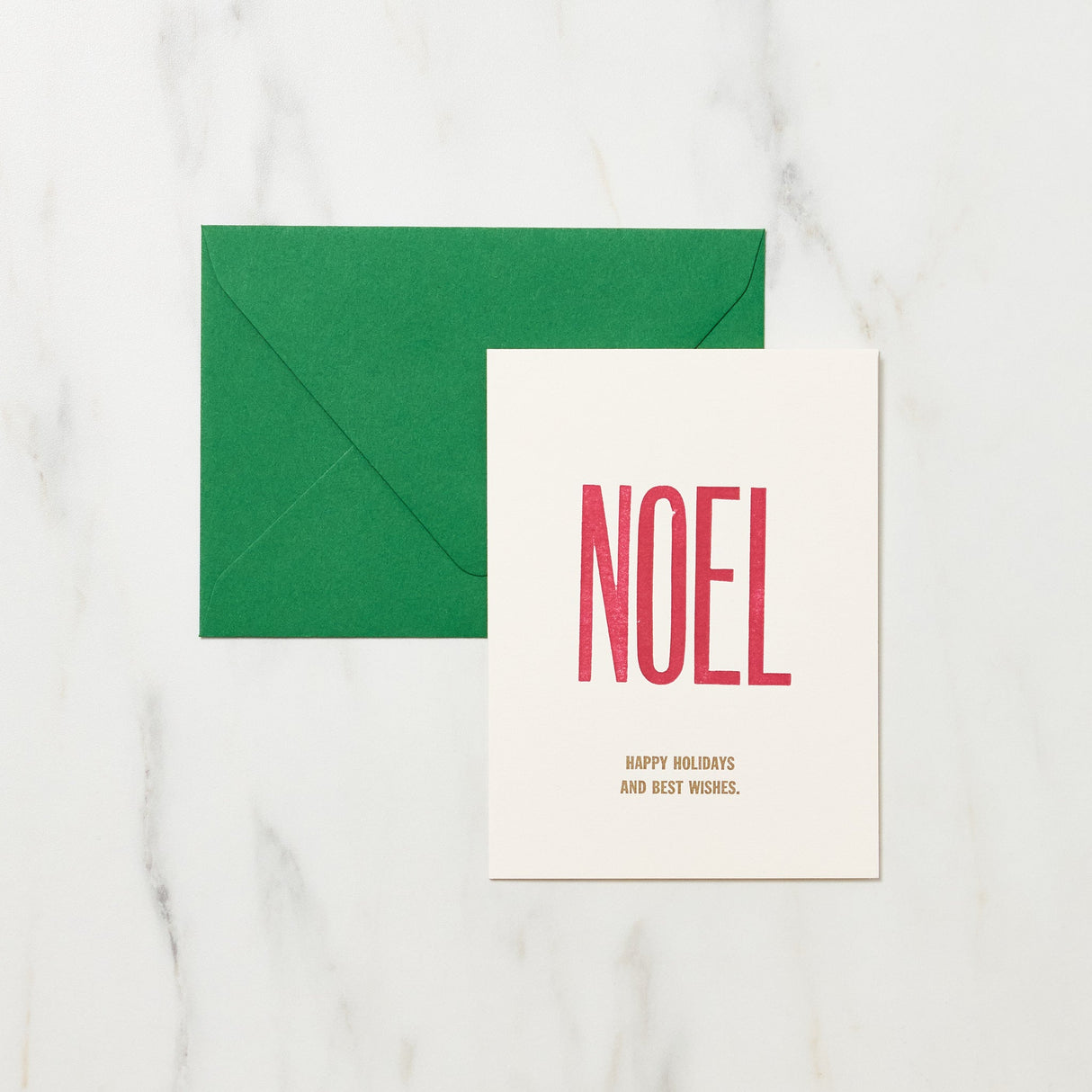 Holiday Words Christmas Card / Letterpress Letters - bungu