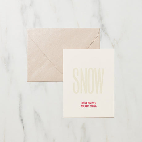 Holiday Words Christmas Card / Letterpress Letters - bungu