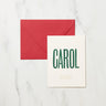 Holiday Words Christmas Card / Letterpress Letters - bungu