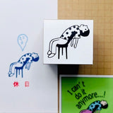 "I Can't Anymore" Humorous Wood Stamp / Morita Inbou - bungu