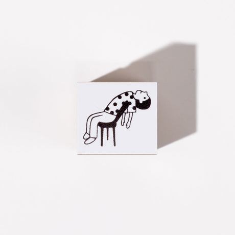 "I Can't Anymore" Humorous Wood Stamp / Morita Inbou - bungu