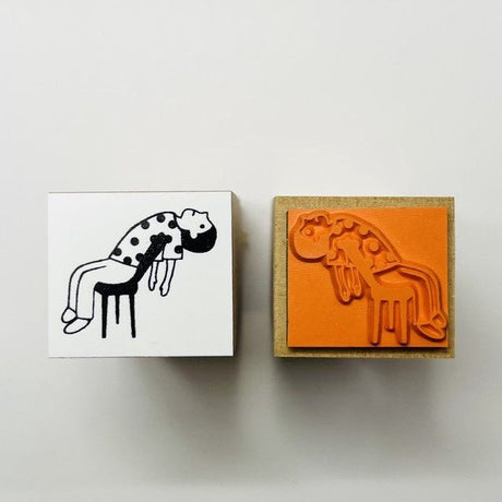 "I Can't Anymore" Humorous Wood Stamp / Morita Inbou - bungu