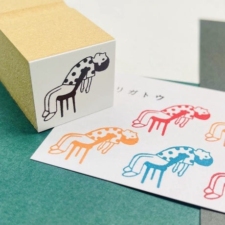 "I Can't Anymore" Humorous Wood Stamp / Morita Inbou - bungu