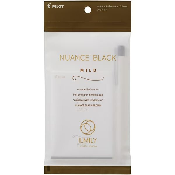 ILMILY NUANCE BLACK Ballpoint Pen & Memo Pad Set / Pilot - bungu